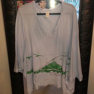 Free People blue v-neck